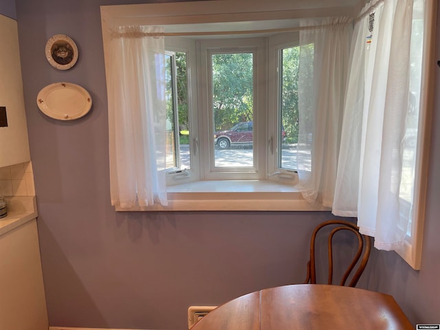 view of dining room