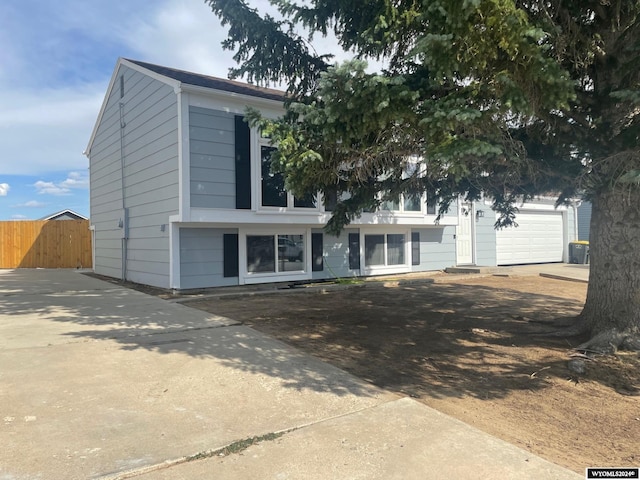 view of front of house featuring a garage