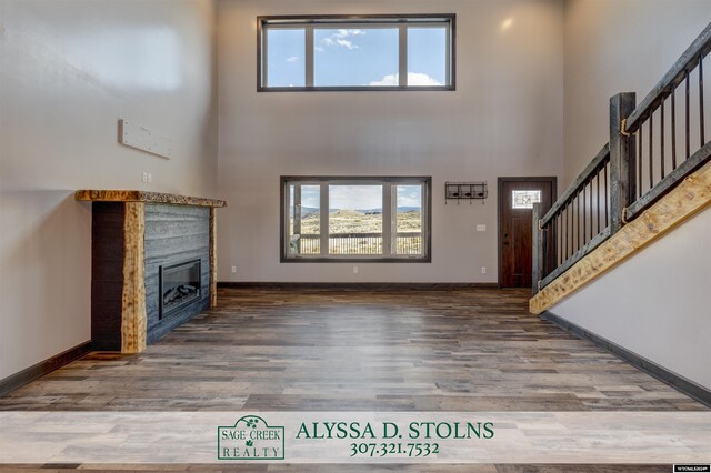 hallway with dark wood-type flooring