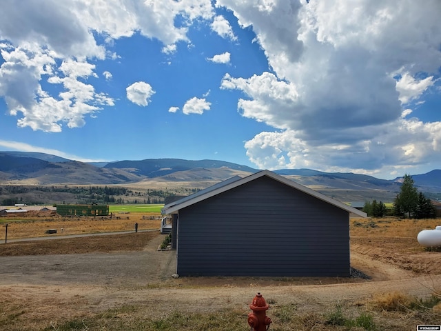 mountain view with a rural view