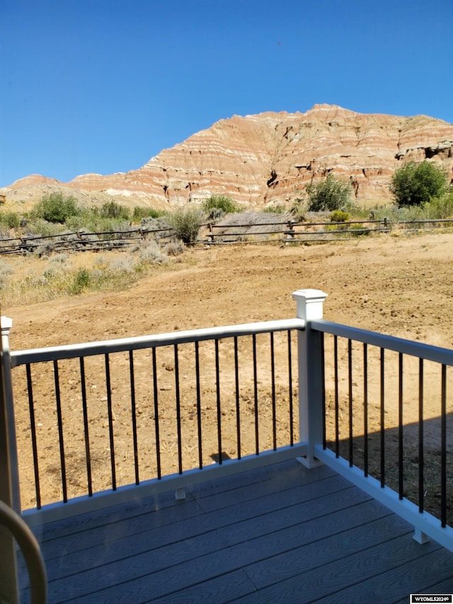 exterior space with a mountain view