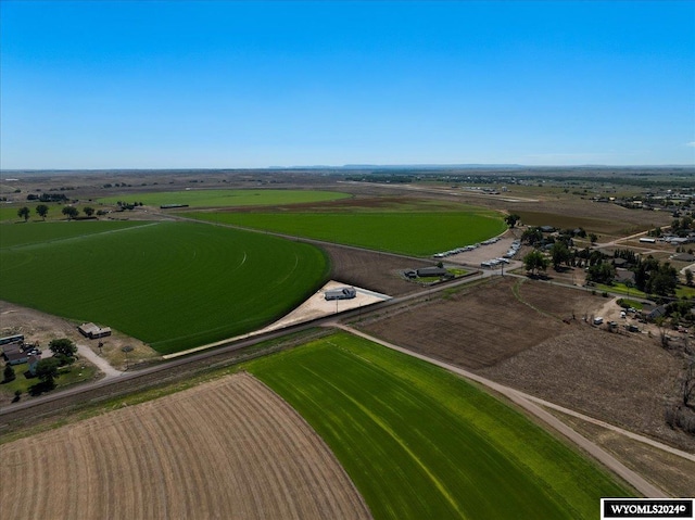 aerial view with a rural view