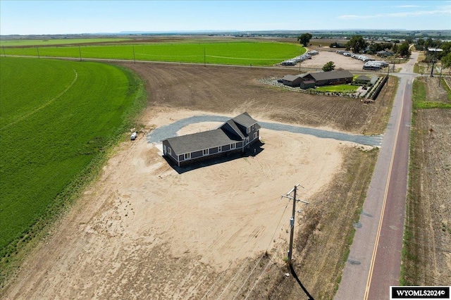 drone / aerial view with a rural view