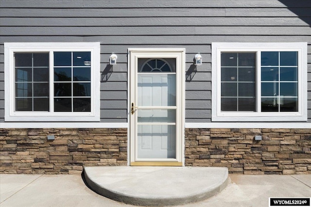 view of doorway to property