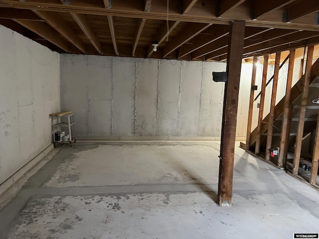 view of basement