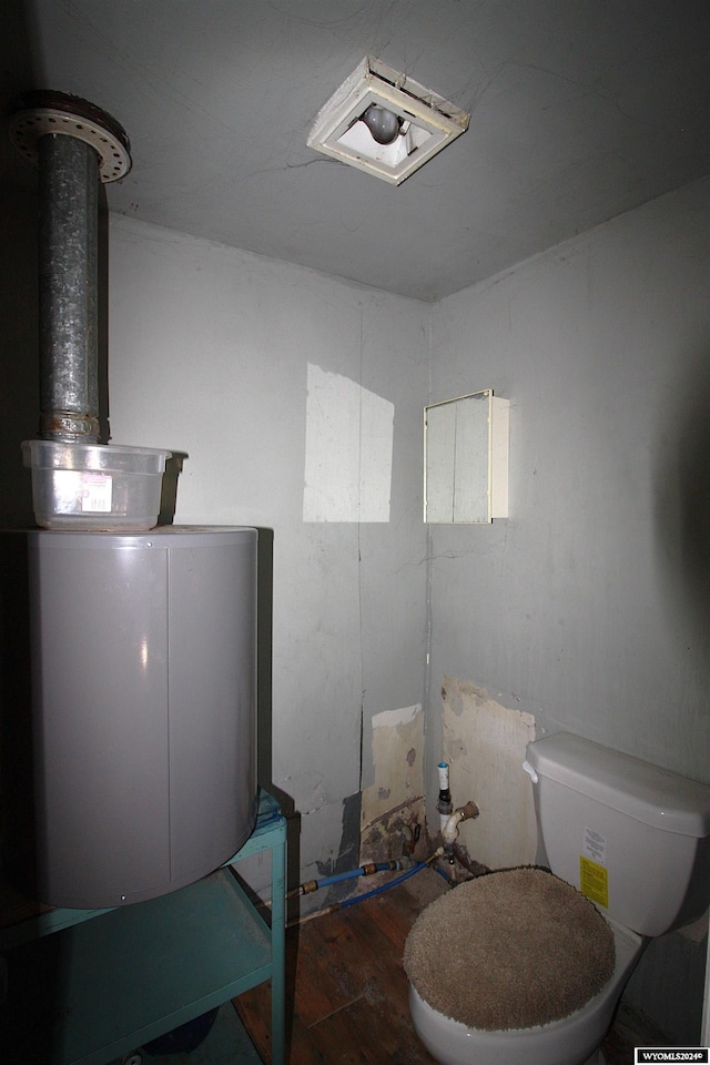 213 10th Ave, Lyman, NE 69352 - bathroom featuring wood finished floors and toilet