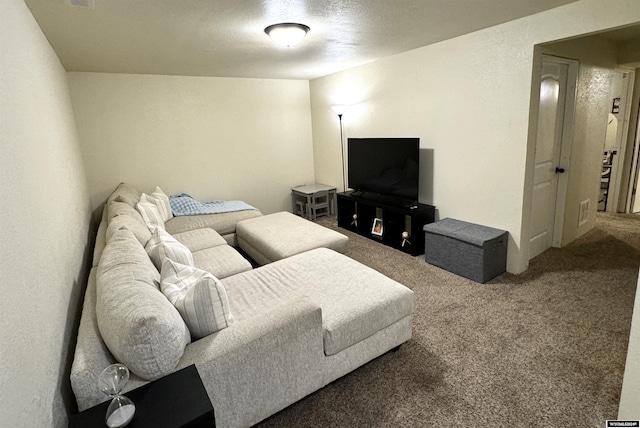 living room featuring carpet flooring