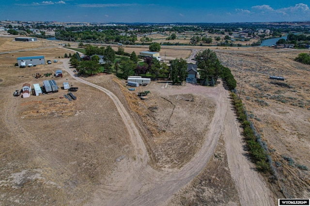 drone / aerial view featuring a rural view