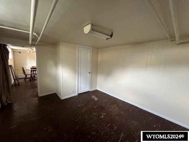 view of spare room
