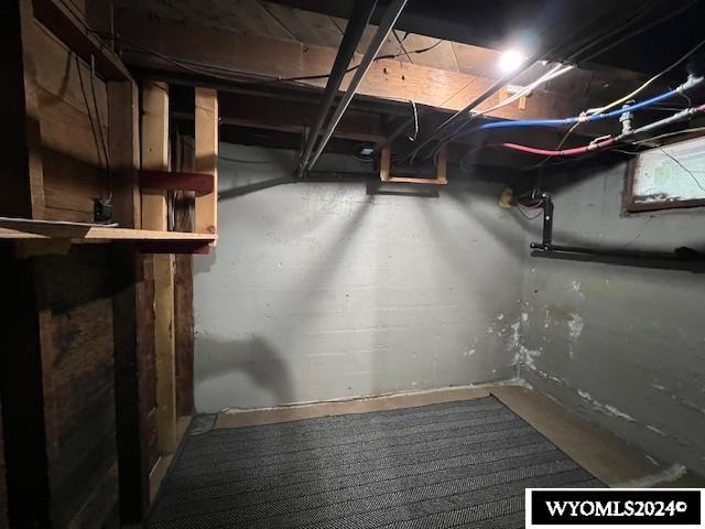 view of basement