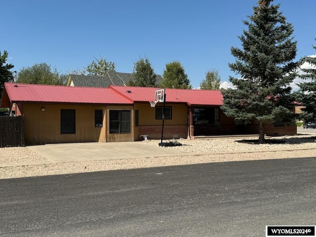 view of ranch-style house