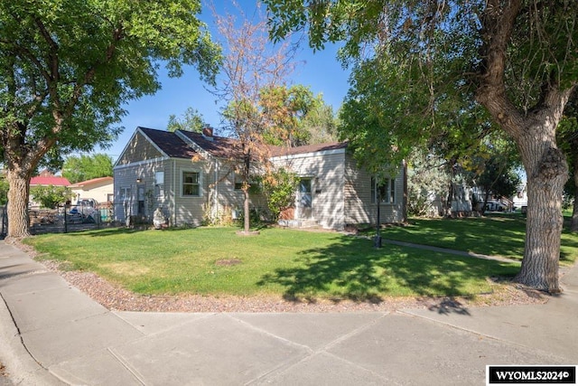 exterior space with a front lawn