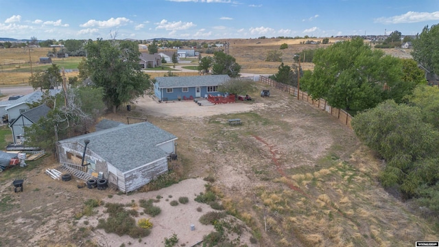 drone / aerial view featuring a rural view