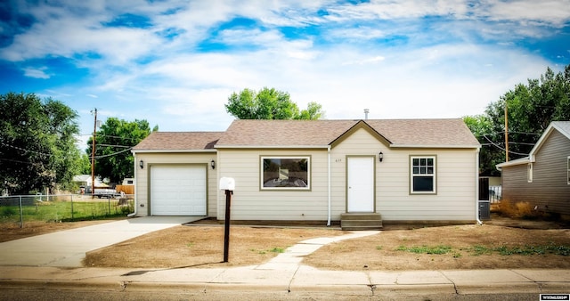 ranch-style house with a garage