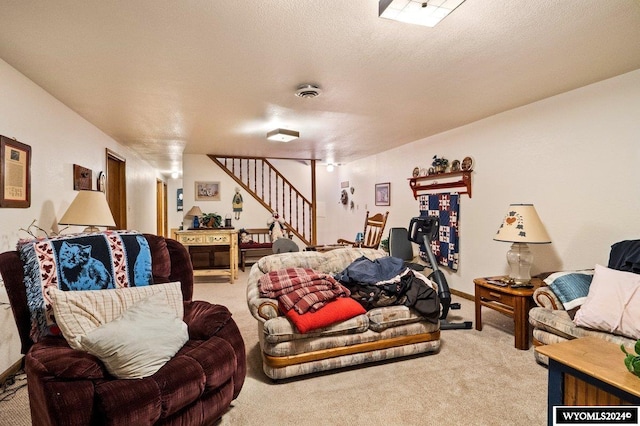 2226 E I St, Torrington, WY 82240 - living area with light colored carpet and stairway