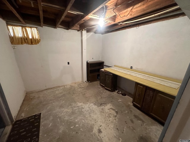 view of basement