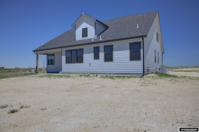 view of front of property featuring cooling unit