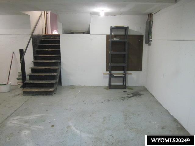 view of basement