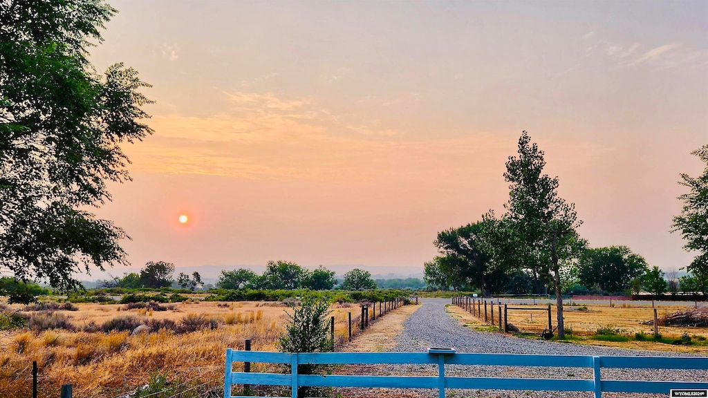 view of community with a rural view