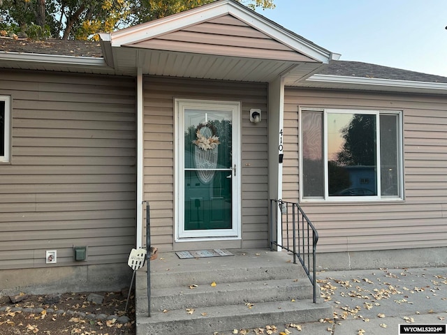 view of doorway to property