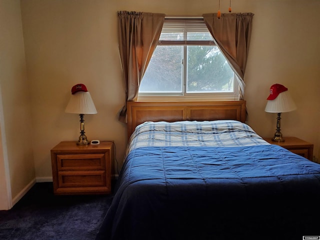 view of carpeted bedroom