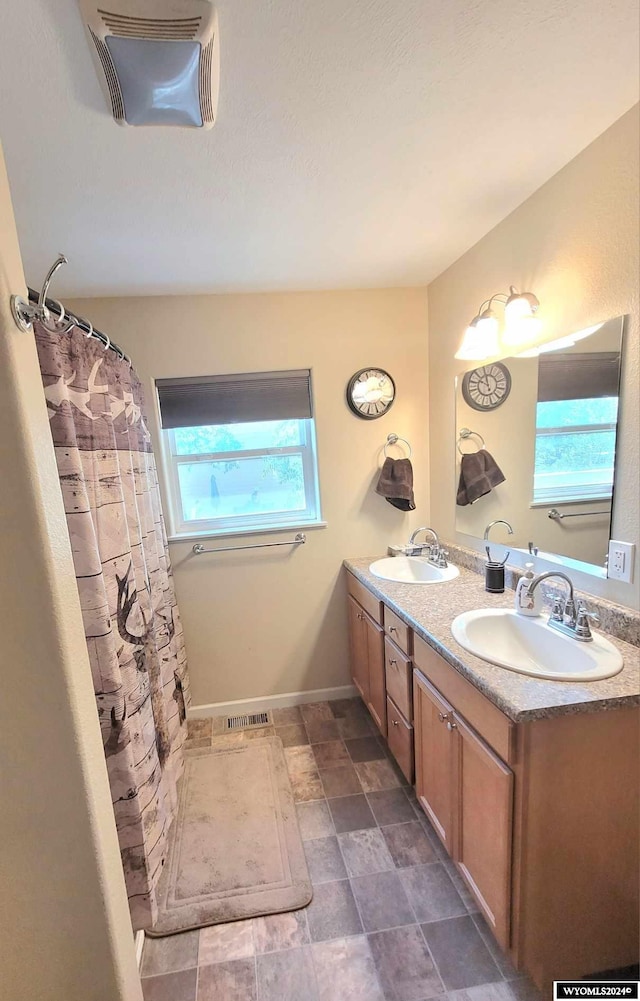 bathroom with vanity