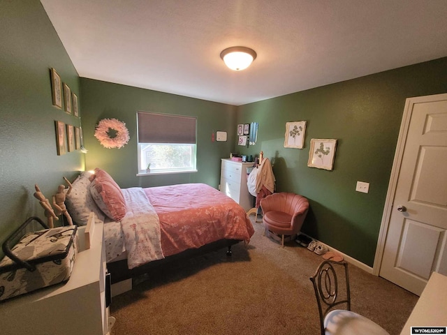 bedroom with carpet