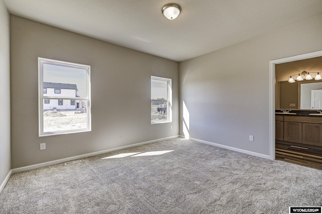 carpeted empty room with a wealth of natural light