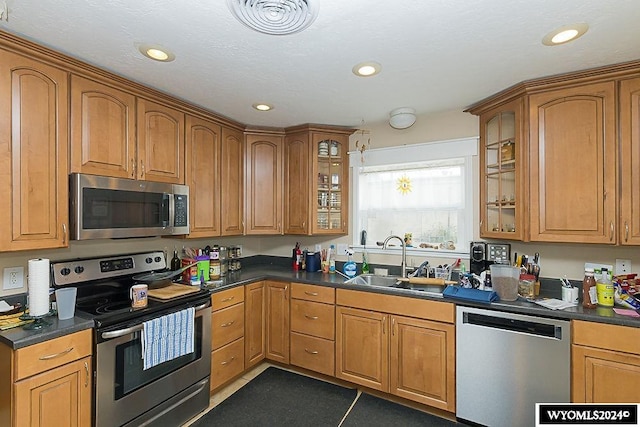 kitchen with stainless steel appliances and sink