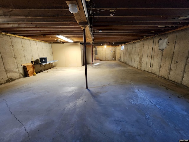 view of basement