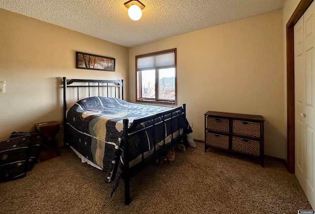 36 County Road 211, Riverside, WY 82325 - carpeted bedroom with a textured ceiling and a closet