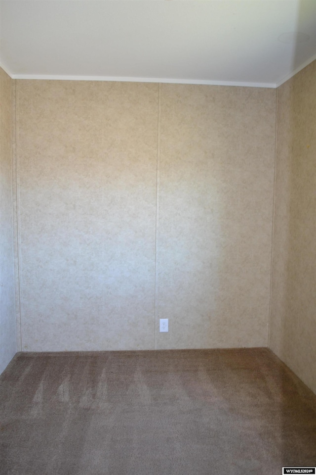 unfurnished room with crown molding