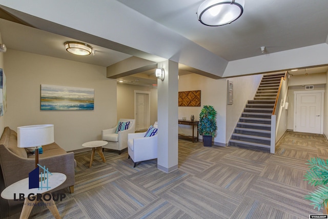 view of carpeted living room