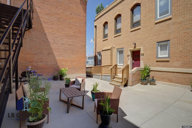 view of patio featuring outdoor lounge area