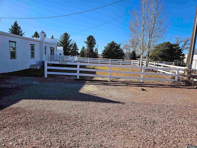 view of yard with a deck