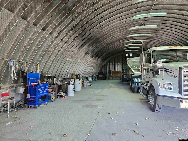 miscellaneous room with vaulted ceiling