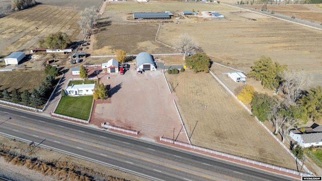 bird's eye view with a rural view