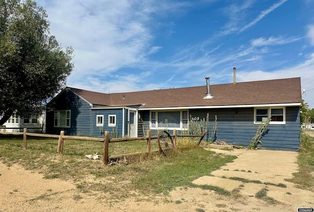 view of back of property