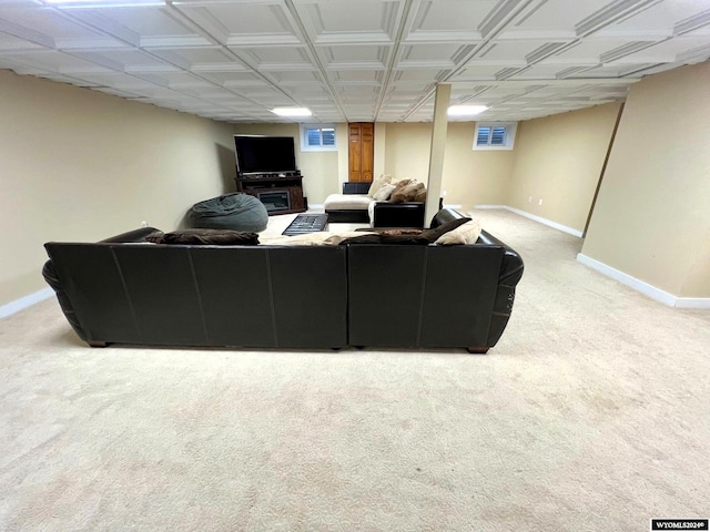 view of carpeted living room