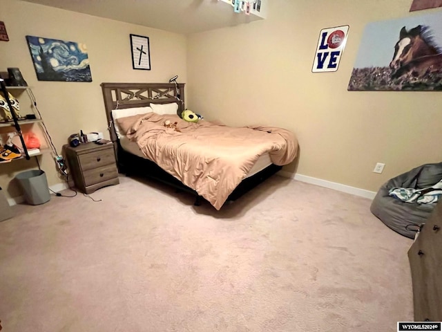 view of carpeted bedroom