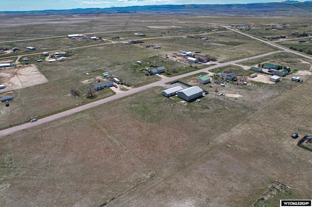 drone / aerial view with a rural view