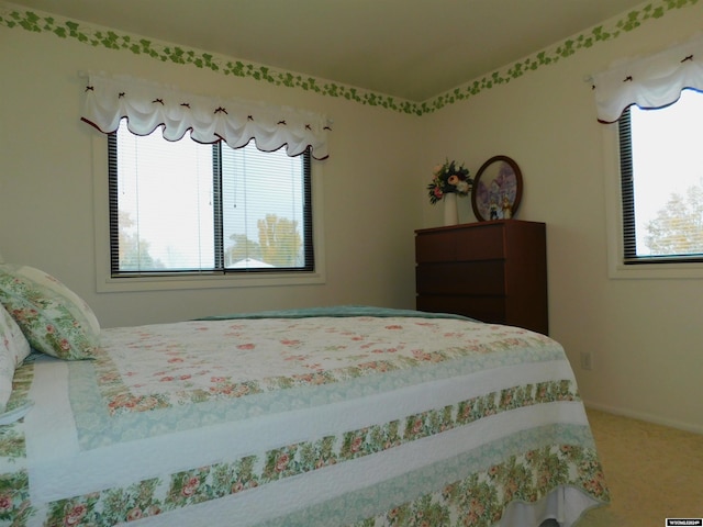 view of carpeted bedroom