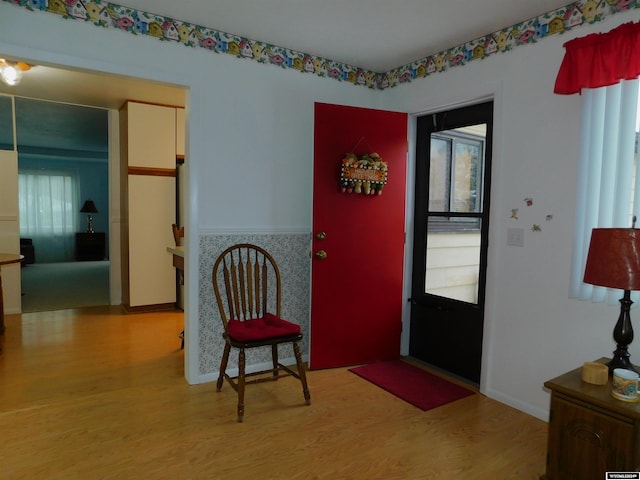 entryway featuring wood-type flooring