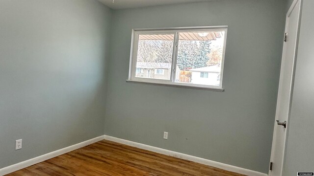 empty room with wood-type flooring