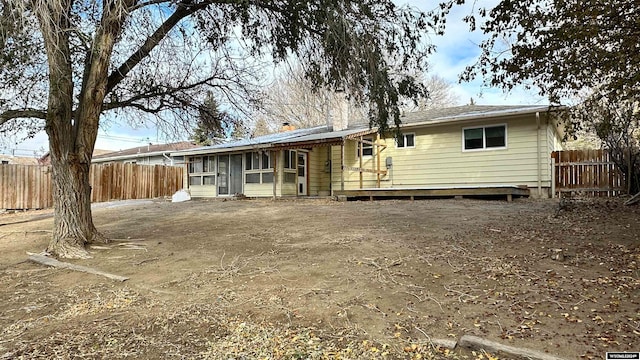 view of back of property