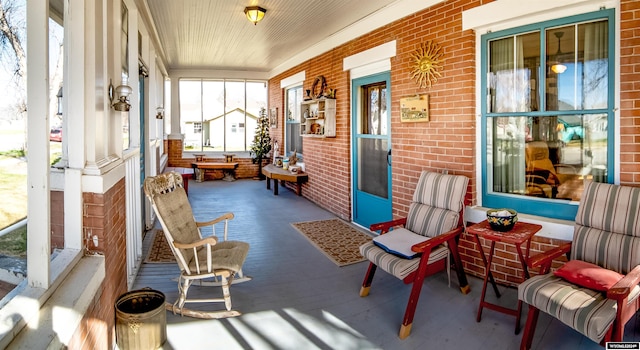 view of sunroom