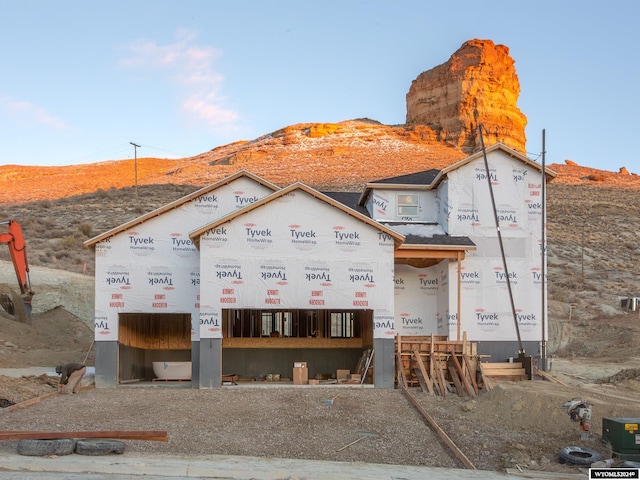 unfinished property with a mountain view