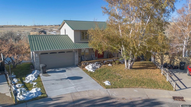 view of front of home with a front yard