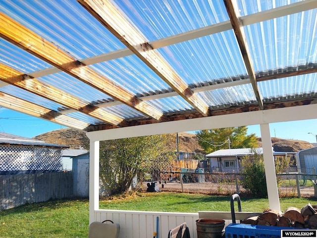 view of patio with a pergola