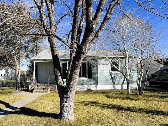 view of home's exterior featuring a yard